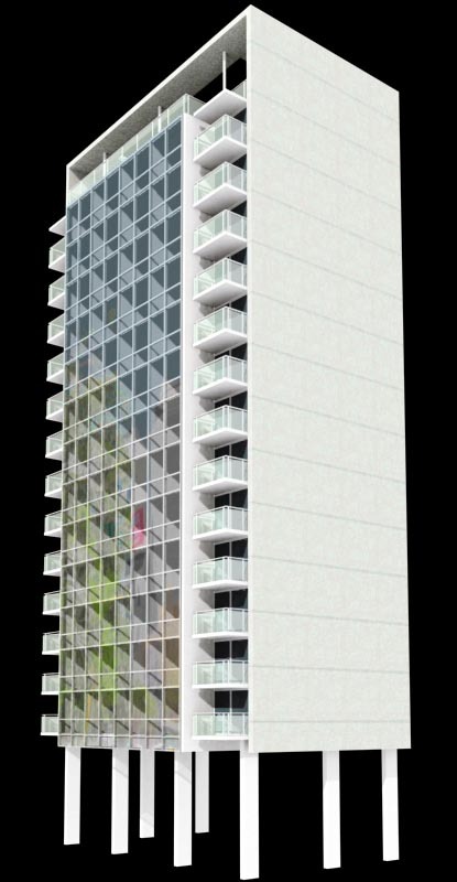 Elevación Trasera Torre
