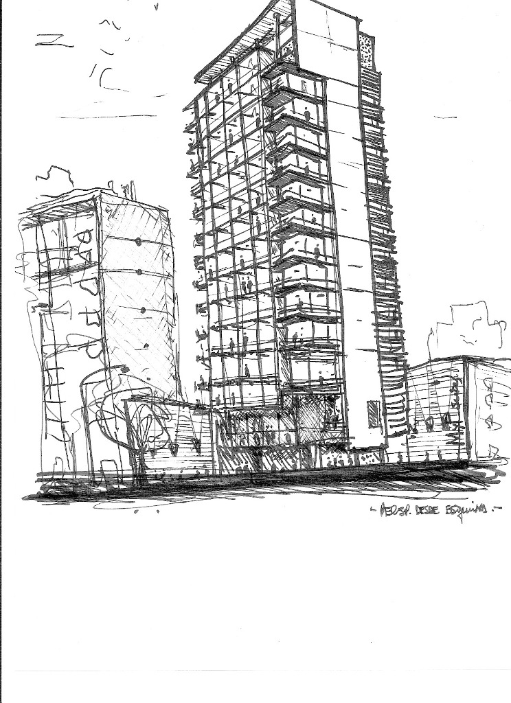 Boceto conceptual Torre Madero